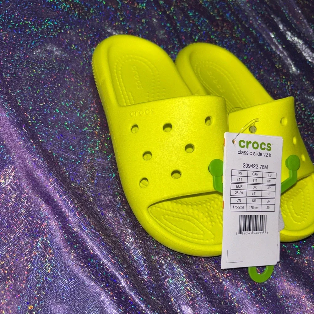 Kids Citrus Croc Slides